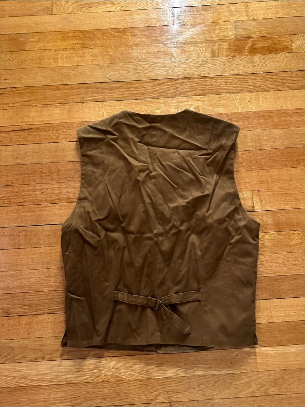 VTG Banana Republic Suede Leather Vest Mens L Button Front Western Cowboy Rodeo
